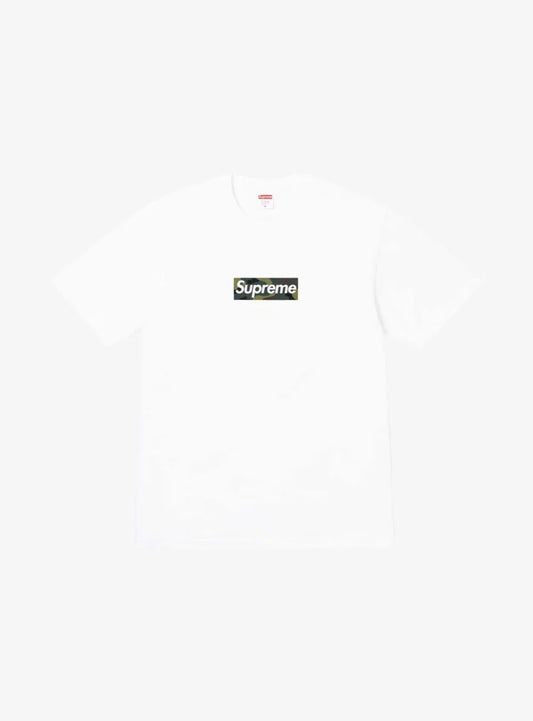 SUPREME T-SHIRT BOX LOGO MILITARY WHITE