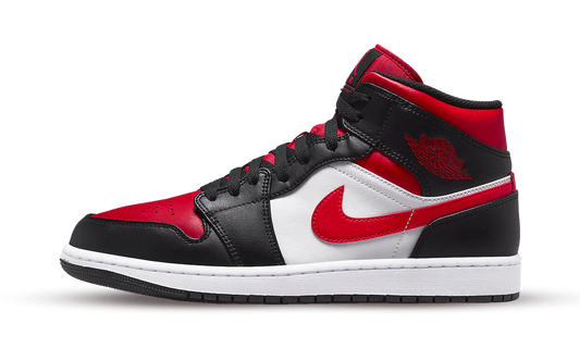 Air Jordan 1 Mid White Black Red (2022)